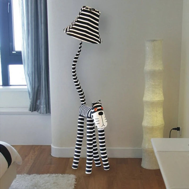 CozyKitty Dimmable Floor Lamp: Charming Cartoon Cat Design, Perfect for Christmas Gifts